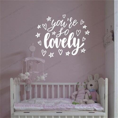 You Are So Lovely Wall Stickers Decal Quote Room Decoration Wall Decals Sticker Vinyl Wallpaper Poster Mural CX2138