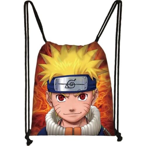 Japan Anime Print Drawstring Bag Women Travel Bag Teenager School Bag Brown Girl And Boy Backpack Fashion Female Storage Bags t1