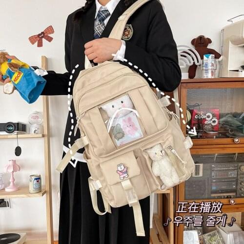 Japanese Harajuku Kawaii Backpack Women Waterproof Nylon Mochila Feminina School Bags For Teenage Girls Backpacks Mochilas Bag