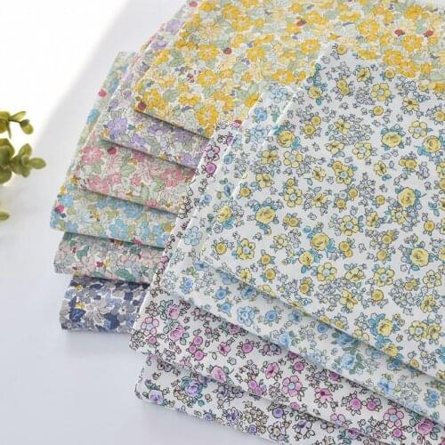 Japan vintage Retro flower cotton pattern handwork fabric Childrens clothing shirt cloth for DIY Bag 1 order=50cm*110cm