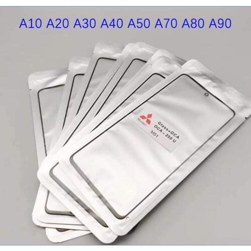 10Pcs TOP For Samsung Galaxy A10 A20 A30 A40 A50 A70 A80 A90 Touch Screen Front Glass Panel Touchscreen LCD Outer Display Lens