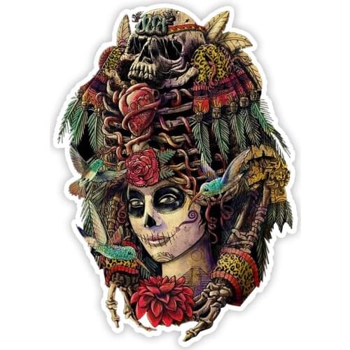 11383# Various Sizes Removable Decal День Мёртвых Car Sticker Waterproof Accessories on Bumper Rear Window Laptop