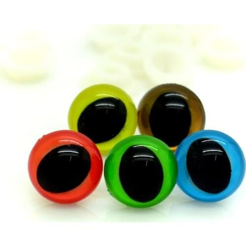 15mm Mix colors Safety Eyes/Plastic Cat Doll eyes With Washer Handmade Accessories For Bear Doll Animal Puppet Making -20pcs