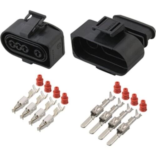 10pcs/lot 4 pin Waterproof Female Electrical Wiring Connectors Sealed Car Housing Plugs O2 Oxygen Sensor For VW Audi