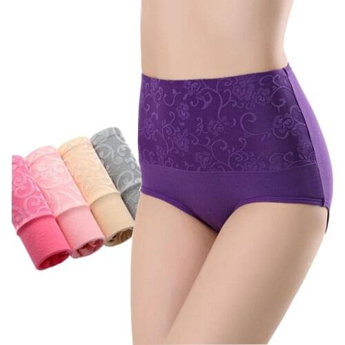 4pcs/Lot Panties For Women Cotton High Waist Underwear Ladies Seamless Comfortable Briefs Lingerie Calcinhas Intimates Underpant