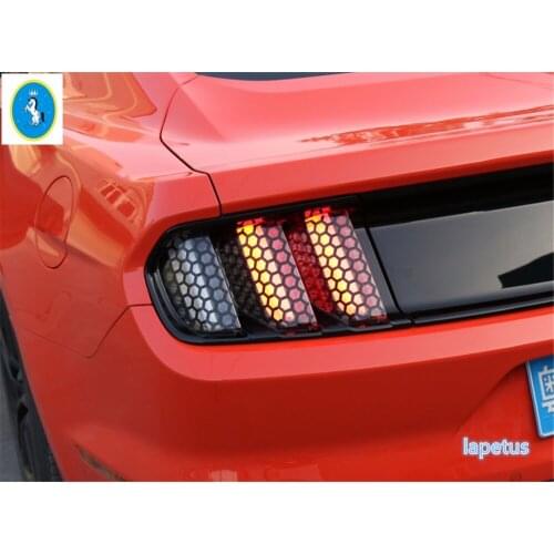 Yimaautotrims Auto Accessory Tail Lights Film Trim Lamp Cover Paste Honeycomb Molding Trim A Set For Ford Mustang 2015 2016 2017