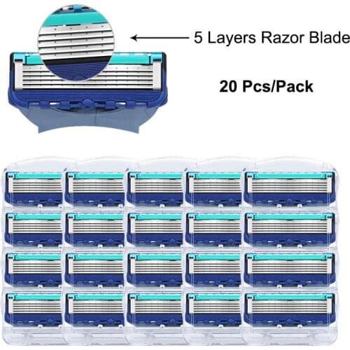Hot Shaving Cassettes For Replacement Heads 5 Layers Stainless Steel Razor Blades Straight Razor For Men Manual
