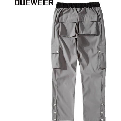 Dueweer High Street Functional Hip Hop Cargo Pants Harajuku Fashionable Multi-pocket Trousers Men Women Streetwear Loose Casual