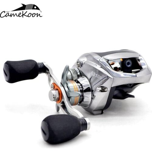 CAMEKOON Low Profile Baitcasting Fishing Reel 18+1 Ball Bearings 6.3:1 Gear Ratio High Speed Baitcast Reel