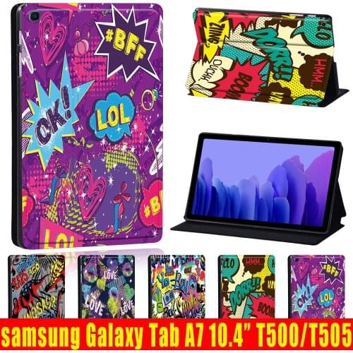 Case for Samsung Galaxy Tab A7 10.4 Inch 2020 T500/T505 PU Leather Protective Shockproof Stand Tablet Cover + Free Stylus