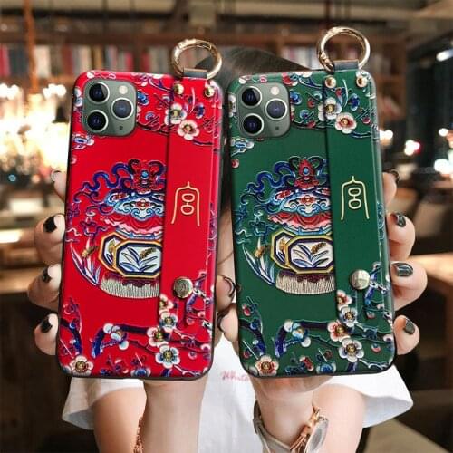 Beauty 3D Embossed Phone Case For iPhone X XS XR 11 12 Pro MAX 6 7 8 Plus Capa Soft Back Covers Wrist Matte Phone Cases