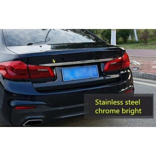 For BMW 5 Series G30 2017- 2019 stainless steel Chrome Rear Trunk Gate Lid Upper Cover 1pcs Car modification Auto parts
