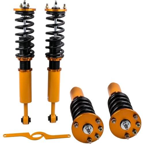 4pcs Coilover Shock Suspension Kit For Honda Accord DX Sedan 4-Door 1998 1999-2002 Adj Damper Absorber Coilovers Spring Strut