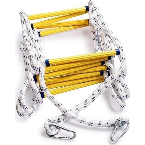 6.5ft Flexible Ladder Rope Ladder Insulated Ladder Rescue Ladder Rock Climbing Anti-Skid Engineering Rope Ladder