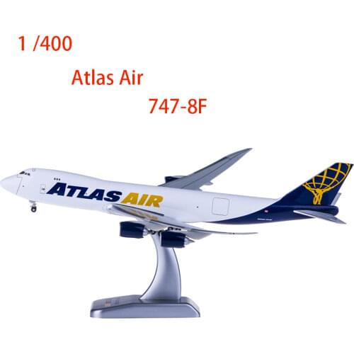 Diecast Airplane Model 1/400 Scale B747-8F Atlas Air Aviation Alloy Plane Toys for Boys Gift Adult Collection Static Display