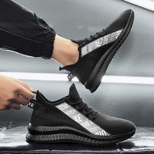 New Style Mens Fashion Breathable Comfortable Mesh Shoes Student Shoes Mens Lightweight Sports Shoes Size 39-46