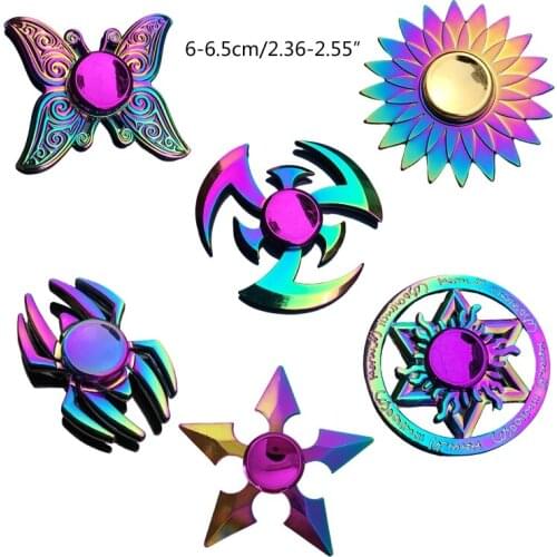 New Metal Colorful Butterfly Dart Lotus Stress Relief Fidget Spinner Finger Spinner Kids Toy Gift