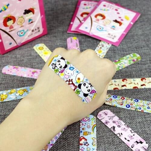 100Pcs Waterproof Breathable Cute Cartoon Band Aid Hemostasis Adhesive Bandages First Aid Emergency Kit Wound Plaster For Kids