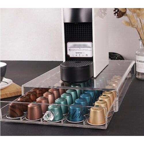 2022 Band Coffee Pods Drawers Capsules Holder Storage Stand Rack Holder Shelves For Nespresso Coffee Organizer Coffee Tool