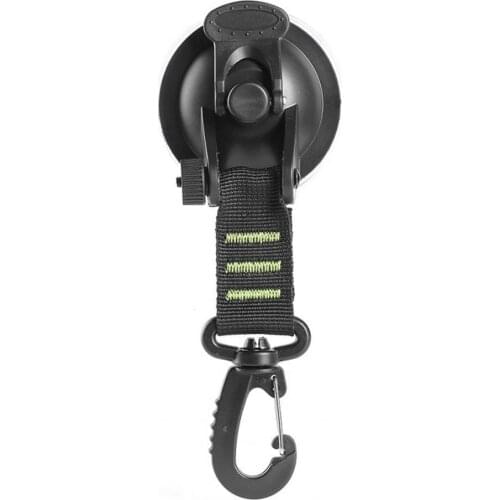 Potable 360 Degree Rotating Suction Cup Hook Reusable Carabiner for Camping