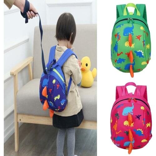 Cute Dinosaur Baby Safety Harness Backpack Toddler Anti-lost Bag Children Comfortable and Durable Sturdy Schoolbag
