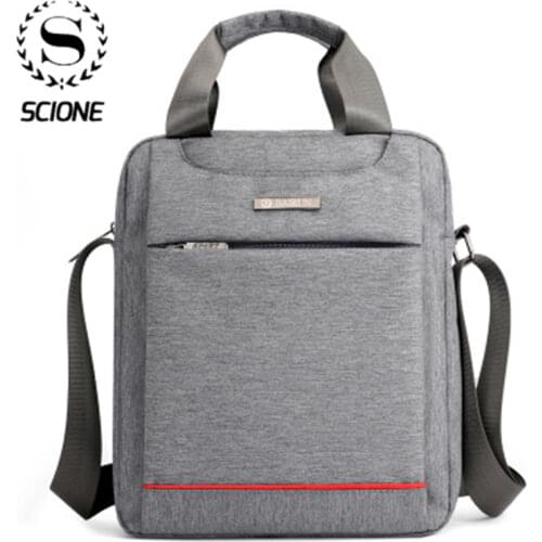 Scione Men Handbags Nylon Travel Waterproof Shoulder Bags Multi-function Large Business Crossbody Casual Bag