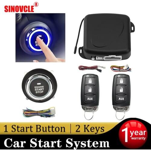Sinovcle Central Door Lock Car Remote Control Keyless Entry Push Start System With Door Window Trunk Control Function Universal