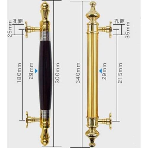 Modern fashion unfold install big gate door handle gold silver wood home ktv hotel office wooden door handles pulls fittings