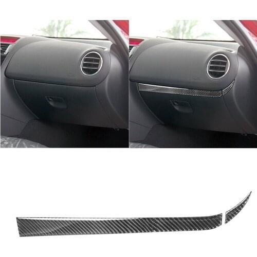 Carbon Fiber Co-pilot Storage Dash Trim Strip Frame Modified Interior Sticker Car Accessories Fit For Mazda RX-8 RX8 2004-2008