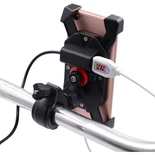 Universal Motorcycle Phone Holder Mount Rotatable Anti-shake Rearview Mirror/Handlebar Four Corners Package Phone Rack Holder