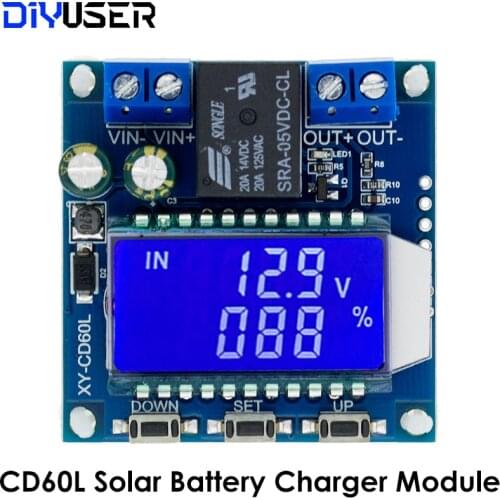 CD60L Solar Battery Charger Controller 12V 24V 48V Charging Discharge Control Module Under voltage Current protector Board