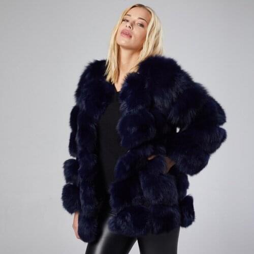 Winter Natural Fur Coat Real Fox Fur Jacket Women Warm Fashion Outwear 2021 New High Quality Overcoat
