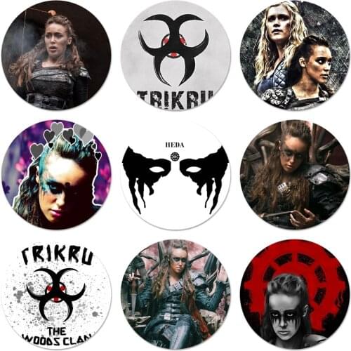 58mm Heda Lexa The 100 TV Show Badge Brooch Pin Accessories For Clothes Backpack Decoration gift