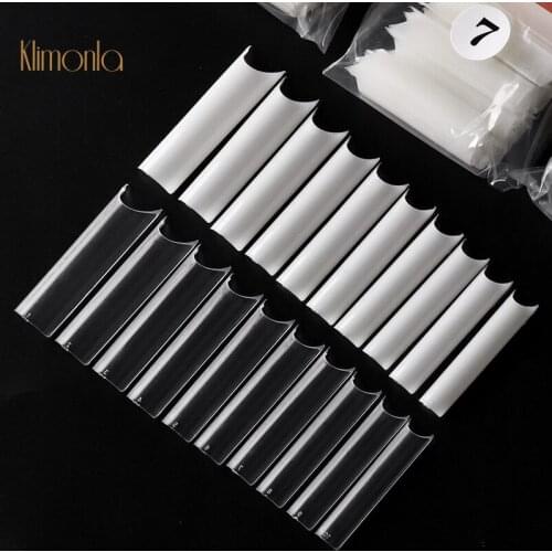 1000Pcs Professional Fake Nails XL Long C Curved Straight Half French Acrylic Nail Tips Press On Nails Manicure Beauty Tools