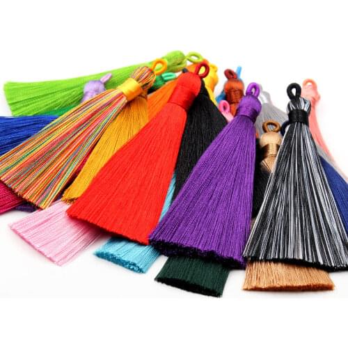 15Pcs/Pack 85mm Colorful Tassel Hanging Rope Fringe Tassel for Sewing Curtains Garment Home Decoration Jewelry Craft Accessories