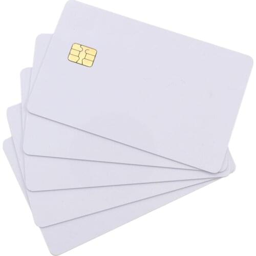 50Pcs Contact IC Card Wholesale Smart IC Card ISO7816 RFID Contact SLE 4442 Chip PVC Smart White IC Cards Dropshipping Hot Sale