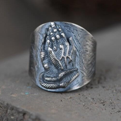 925 STERLING SILVER oxidized hand mens Jewelry Ring jewelry A5816