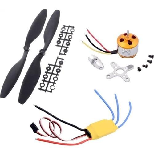 A2212 1000KV 2200 Brushless Outrunner Motor +SimonK 30A ESC+1045 Propeller(1 Pair) Quad-Rotor Set for RC Aircraft F450 DIY