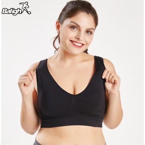 Balight Plus Size 6XL Sports Bra Padded Wirefree Sport Brassiere Woman High Impact Fitness Yoga Workout Sports Top