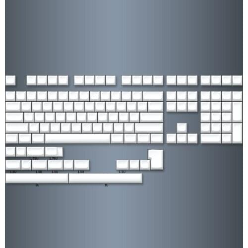 Pure White Milk White Blank Keycaps For Cherry Mx Gateron TTC Kailh Box Switch 64 67 68 84 87 Mechanical Keyboard PBT NP Keycaps