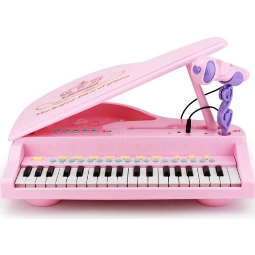 Childrens Electronic Keyboard Girl Piano Microphone Baby Enlightenment Toys Power Supply Children Music Piano