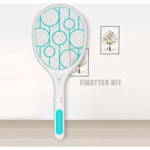 Electric Mosquito Swatter Killer Hand-held USB Rechargeable Bug Zapper Racket Portable Fly Mosquitos Killer Pest Control