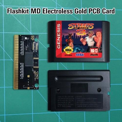Streets Of Rage 3 - Flashkit MD Electroless Gold PCB Card 16 bit MD Games Cartridge For MegaDrive Genesis console