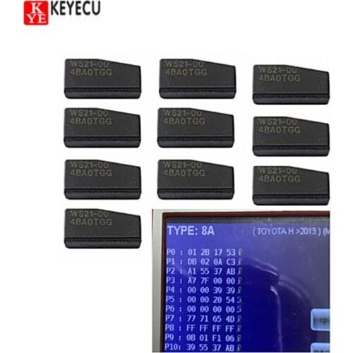 KEYECU 10PCS NEW Car Key Chips Transponder H (8A) Chip 128 Bit for Toyota Rav4 Camry 2013-2015