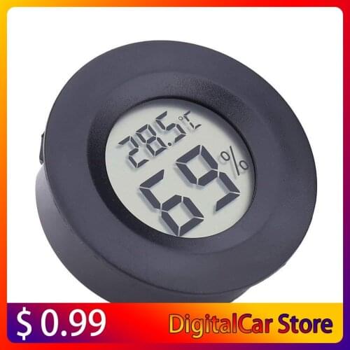 Round Electronic Thermometer and Hygrometer Indoor Digital LCD Hygrometer Temperature Humidity Meter C & F