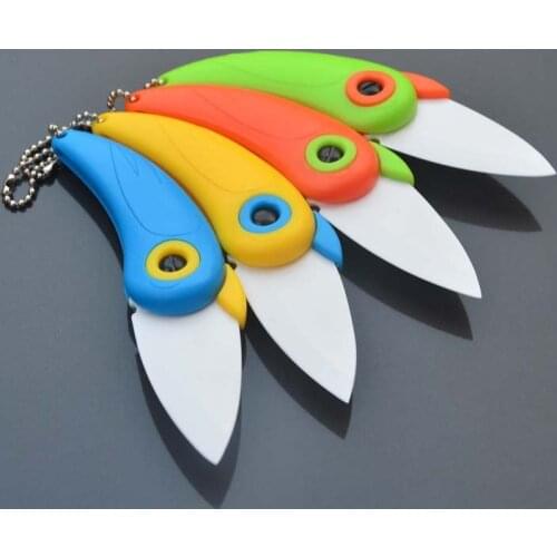 Peeler Mini Bird Folding Fruit Knife Colorful Cut Slice Home Vegetable Potatoes Fruit Ceramic Pocket Knife Kitchen Cutting Tool