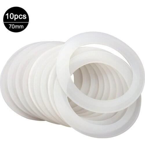 10pcs 70mm/86mm Reusable Silicone Seal Gaskets Kit Replacements For Leak Proof Mason Jar Covers Storage Cover Cap