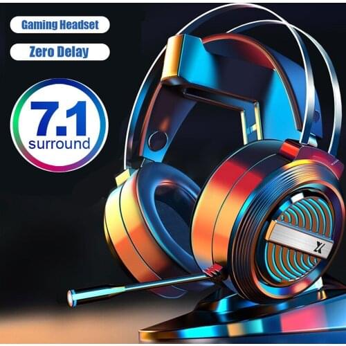 New 7.1 Stereo Gaming Headsets Wired Over-Head Gamer Headphone With Microphone Volume Control Game Earphones For PC Laptop Xbox