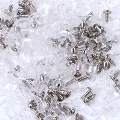New 100 Pieces Mounting Bracket 8/10mm Fixing Clip for 5050 5630 LED Strip Light + Screw Connectors Accessories