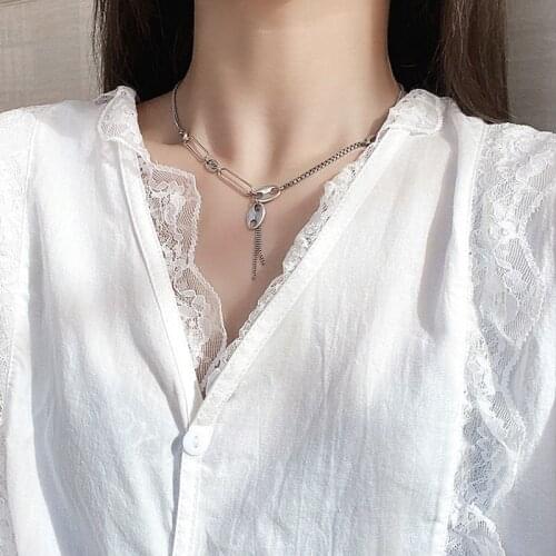 Wholesale Tassel pig nose jewelry simple personality fashion retro wild clavicle Necklace for Women feature namour Charm Gift